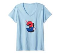 Femme Marvel Super Heroes Spider-Man Numbers 3 Third 3rd Birthday T-Shirt avec Col en V