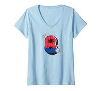 Femme Marvel Super Heroes Spider-Man Numbers 8 Eighth 8th Birthday T-Shirt avec Col en V