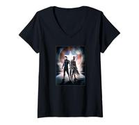 Femme Marvel The Falcon and the Winter Soldier Shield T-Shirt avec Col en V