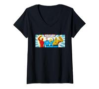 Femme Marvel The Fantastic Four are Back! Retro Vintage Comic Art T-Shirt avec Col en V