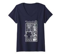 Femme Marvel The Fantastic Four First Family And Herbie Blueprint T-Shirt avec Col en V