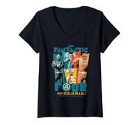 Femme Marvel The Fantastic Four: First Steps Fantastic 4 & HERBIE T-Shirt avec Col en V