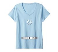 Femme Marvel The Fantastic Four: First Steps Mr. Fantastic Costume T-Shirt avec Col en V