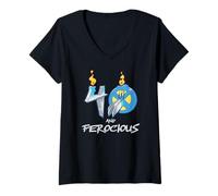 Femme Marvel Wolverine 40 and Ferocious 40th Birthday Party T-Shirt avec Col en V