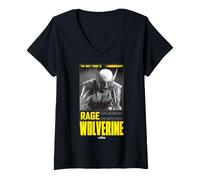 Femme Marvel Wolverine Game Rage Unleashed 2026 Video Game T-Shirt avec Col en V