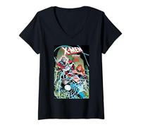 Femme Marvel X-Men Demons and Death from The Ashes Comic Cover T-Shirt avec Col en V