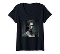 Femme Mary Shelley T-Shirt avec Col en V