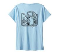 Femme Massage du dos sur piste de course pour papas - Play Cars On Daddys Back T-Shirt avec Col en V