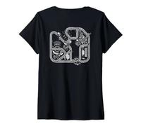 Femme Massage du dos sur piste de course pour papas - Play Cars On Daddys Back T-Shirt avec Col en V