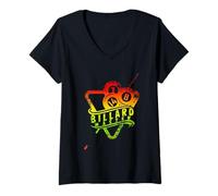 Femme Master Billard pour Les Joueurs de Billiard T-Shirt avec Col en V