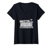 Femme Master en Informatique et génie Logiciel T-Shirt avec Col en V