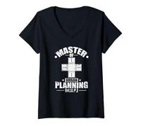 Femme Master en Planification Urbaine et Planification des infrastructures T-Shirt avec Col en V