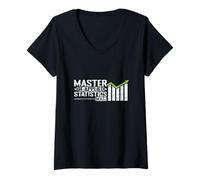 Femme Master en statistiques appliquées (M.A.S.) T-Shirt avec Col en V