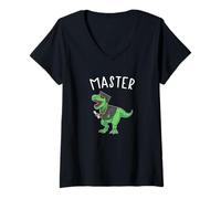 Femme Master | Graduation | Diplôme | Cadeau T-Shirt avec Col en V