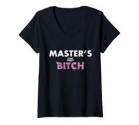 Femme Master's Lil Bitch Fétichiste Esclave Dévoué Jeu de rôle Sugar Daddy T-Shirt avec Col en V