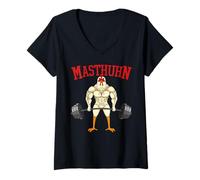 Femme Masthuhn Fitness Gym Poules Bodybuilding Sport Bodybuilder T-Shirt avec Col en V