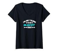 Femme Mastiffs Matins I'm Only Talking to My Mastiff Today Matin T-Shirt avec Col en V