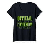 Femme Matcha Latte glacé Matcha Club pour Les Amateurs de thé Vert T-Shirt avec Col en V