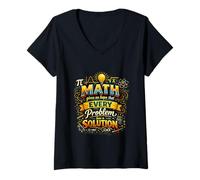 Femme Math Gives Us Hope Every Problem Has A Solution Creative Fun T-Shirt avec Col en V