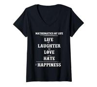 Femme Mathematics of Life Complex Equation Formula Math Lover Fun T-Shirt avec Col en V