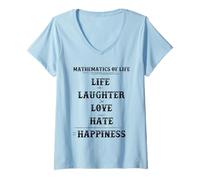 Femme Mathematics of Life Complex Equation Formula Math Lover Fun T-Shirt avec Col en V