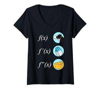 Femme Mathématiques Cowculating Derivations Funny Cow Milk Cheese T-Shirt avec Col en V