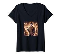 Femme Matrice de mèmes Bitcoin Clown Clown World Memecoin T-Shirt avec Col en V