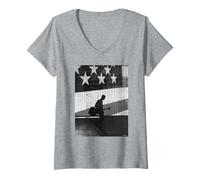 Femme Matt Johnson The Post-Punk Singer par AJ Barratt T-Shirt avec Col en V