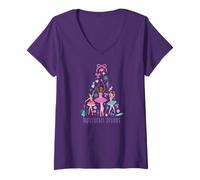 Femme Mattel - Barbie Holidays - Casse-Noisette Rêves Barbies Dancing T-Shirt avec Col en V
