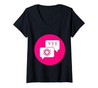Femme Mauvaise Communication Malentendu T-Shirt avec Col en V