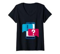 Femme Mauvaise Communication Malentendu T-Shirt avec Col en V