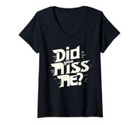 Femme M'avez-Vous manqué ? T-Shirt avec Col en V