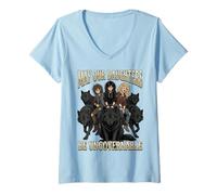 Femme May Our Daughters Be Ungovernable Rebel Feminist Women T-Shirt avec Col en V