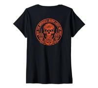 Femme May The Bridges I Burn Light My Way Funny Goth Gothic Skull T-Shirt avec Col en V