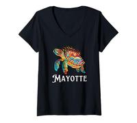 Femme Mayotte T-Shirt avec Col en V