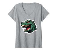 Femme Mean Dragon Veut Juste l'amour T-Shirt avec Col en V