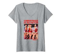 Femme Mean Girls Christmas is So Fetch Santa Outfit Scene Poster T-Shirt avec Col en V