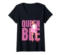 Femme Mean Girls Queen Bee Regina Photo Y2K Movie T-Shirt avec Col en V
