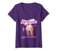 Femme Mean Girls Y2K The Plastics Portrait Movie T-Shirt avec Col en V
