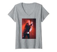 Femme Meat Loaf Bat Out of Hell Singer Everything Louder World T-Shirt avec Col en V