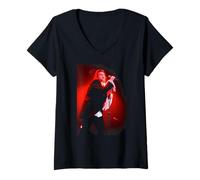 Femme Meat Loaf Everything Louder World Tour Bat Out of Hell T-Shirt avec Col en V