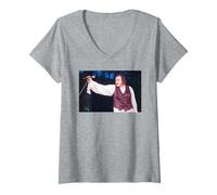 Femme Meat Loaf Live Everything Louder Tour Bat Out of Hell Singer T-Shirt avec Col en V