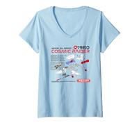 Femme Meccano Space Action Pack Modèle Cosmic Raider Retro T-Shirt avec Col en V