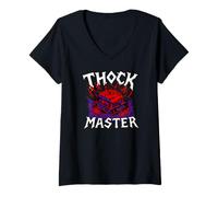Femme Mechanical Keyboard Builder Thock Master T-Shirt avec Col en V
