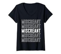 Femme Mécréant T-Shirt avec Col en V