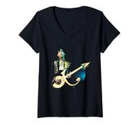 Femme Médaille d'or de la tournée Prince Ultimate Live Experience 1995 T-Shirt avec Col en V