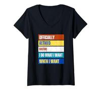Femme Médecin retraité Retraite Docteur retraité drôle T-Shirt avec Col en V