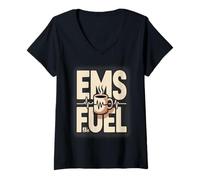 Femme Médecins d'urgence pour café ambulancier EMS Fuel T-Shirt avec Col en V