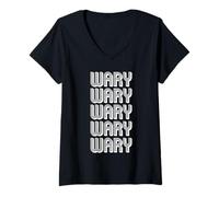 Femme Méfiez-vous T-Shirt avec Col en V