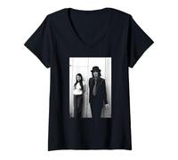 Femme Meg & Jack White The White Stripes Rock Duo par Andy Willsher T-Shirt avec Col en V